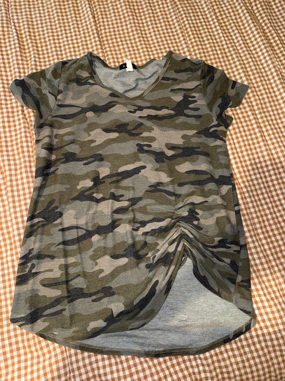 BLVD Olive Green Camo Short Sleeve Tee